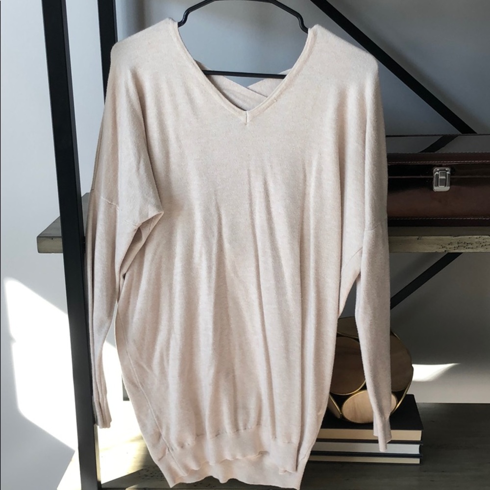 Cross-back sweater